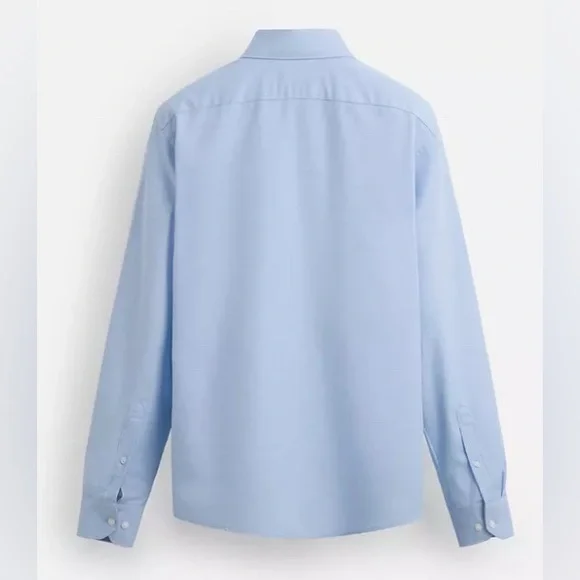 Zara Sky Blue Men's Dress Shirt - Picture 4 of 10